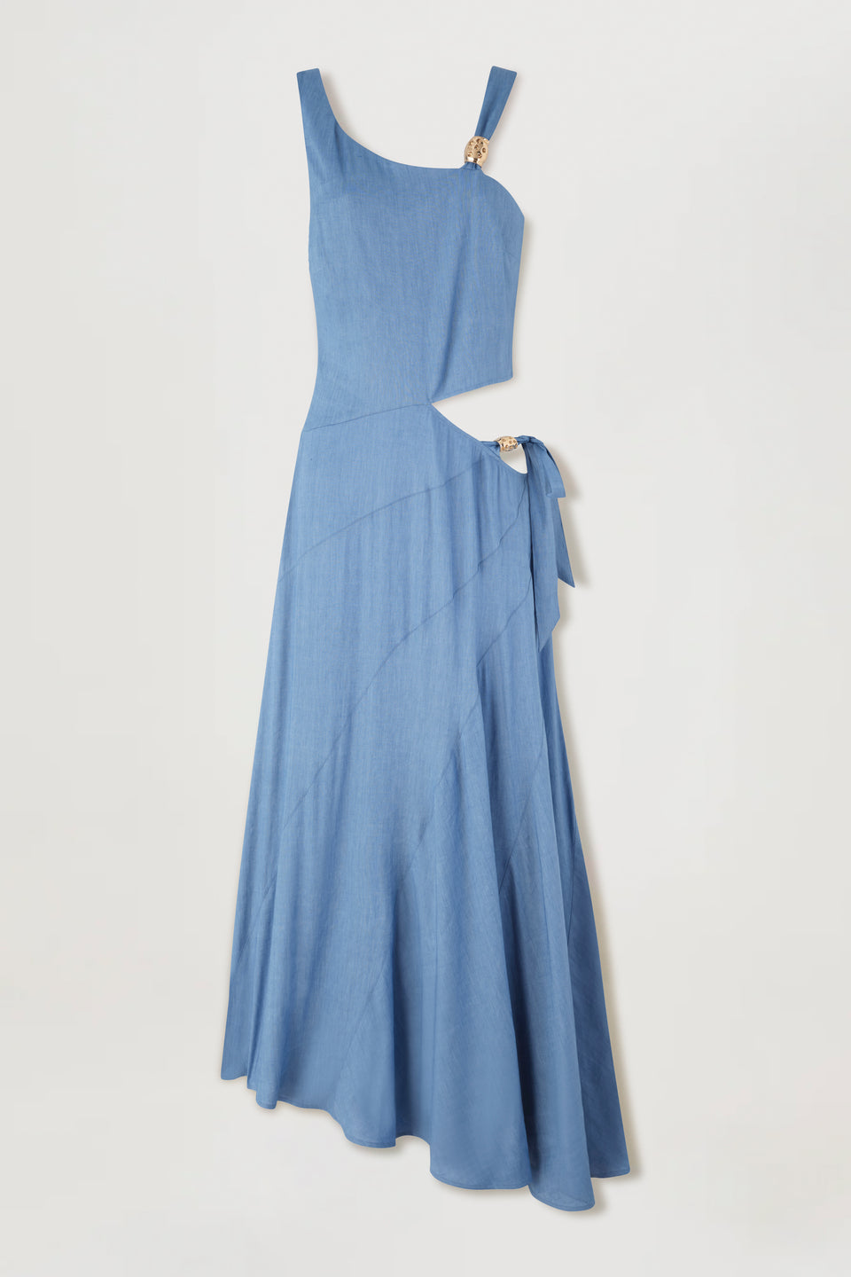 Robe asymétrique à ouverture à la taille