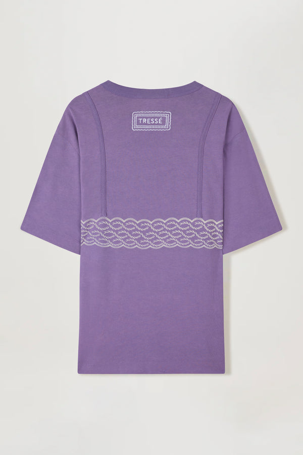 T-shirt with a lace-top look