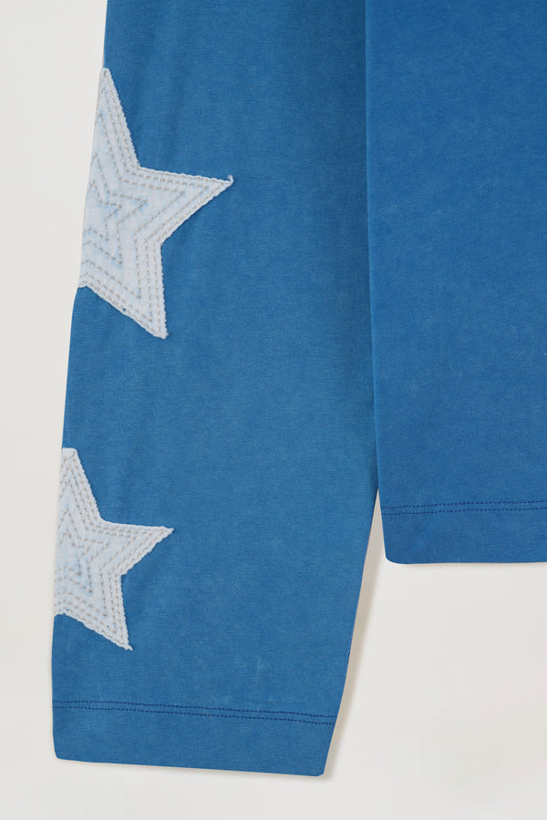 T-shirt with star-print panels