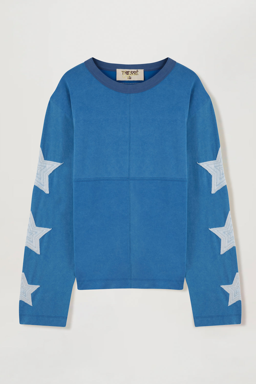 T-shirt with star-print panels