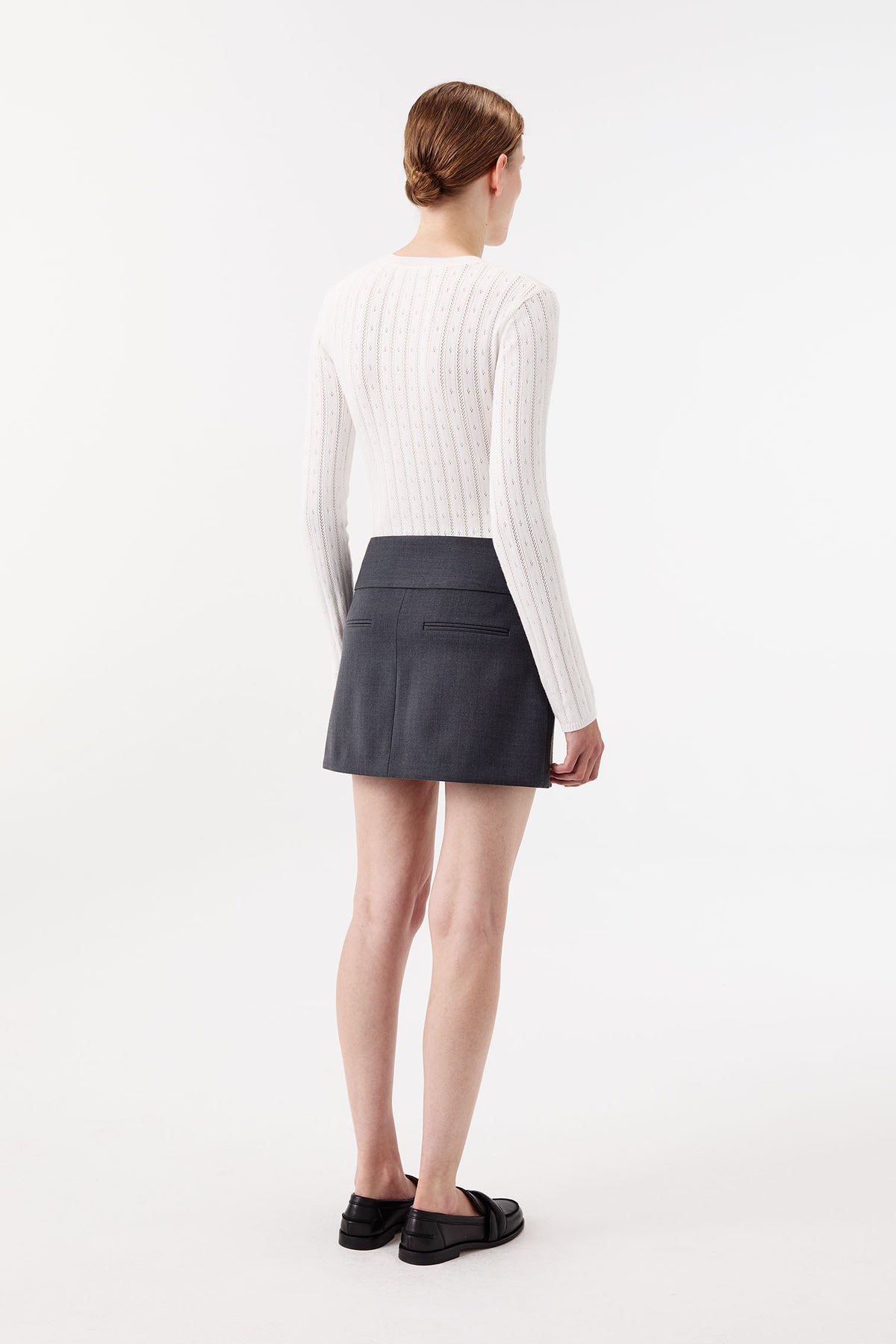 Skirt with flap belt