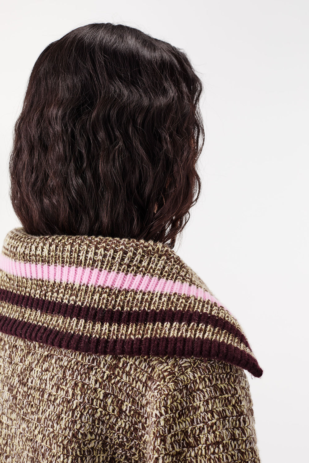 Cardigan en maille à col large