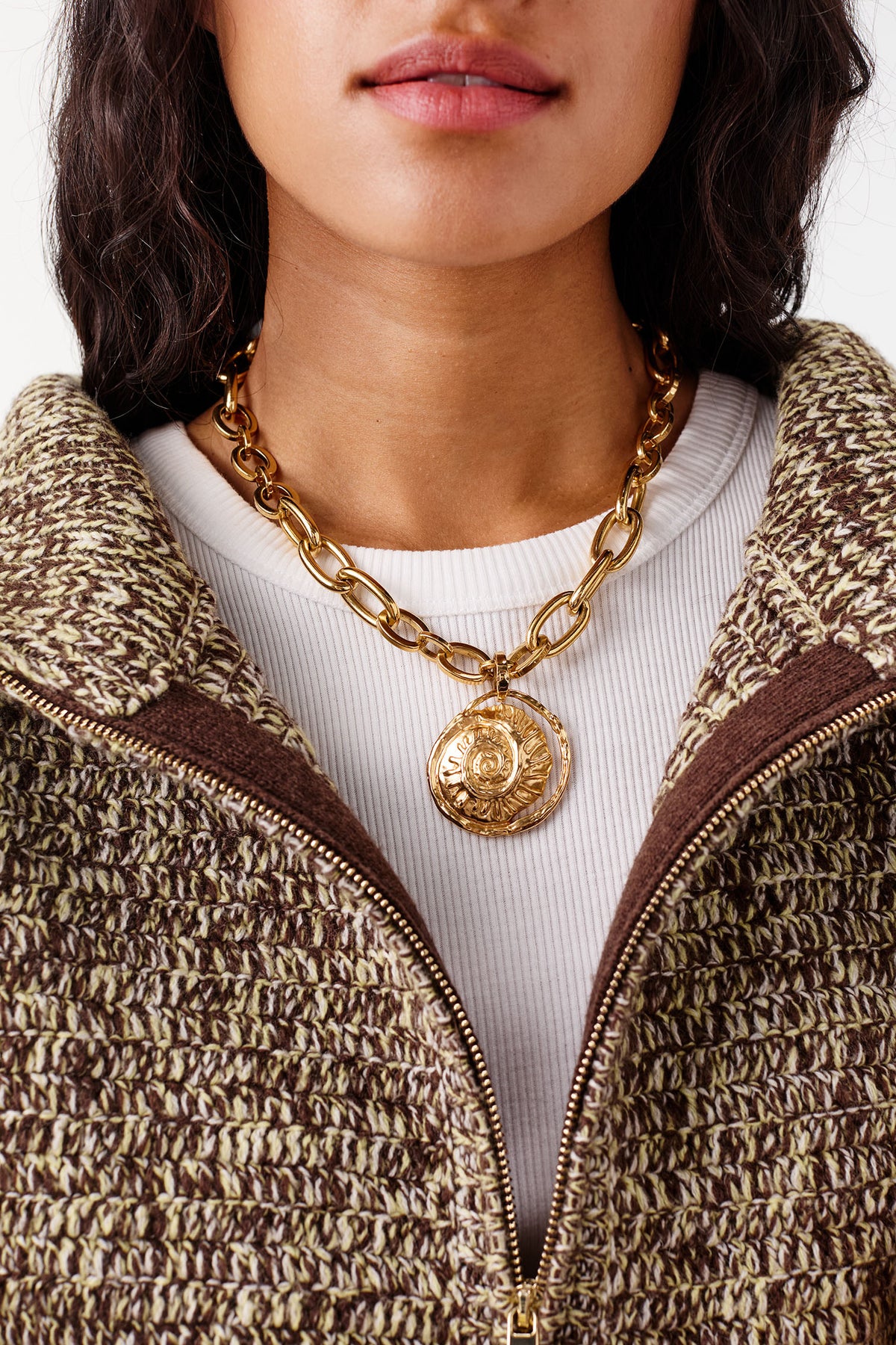 Collier grosses mailles