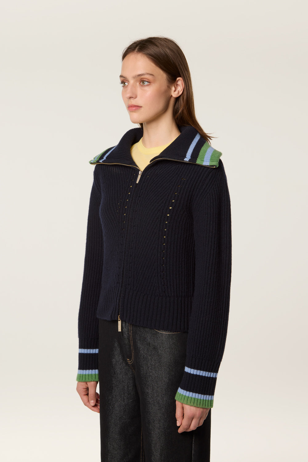 Two-tone cardigan