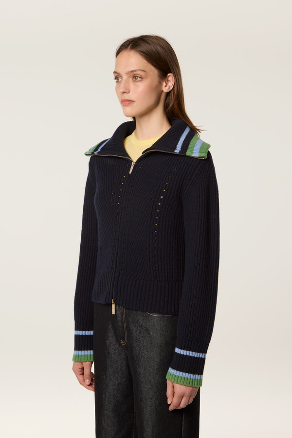 Two-tone cardigan