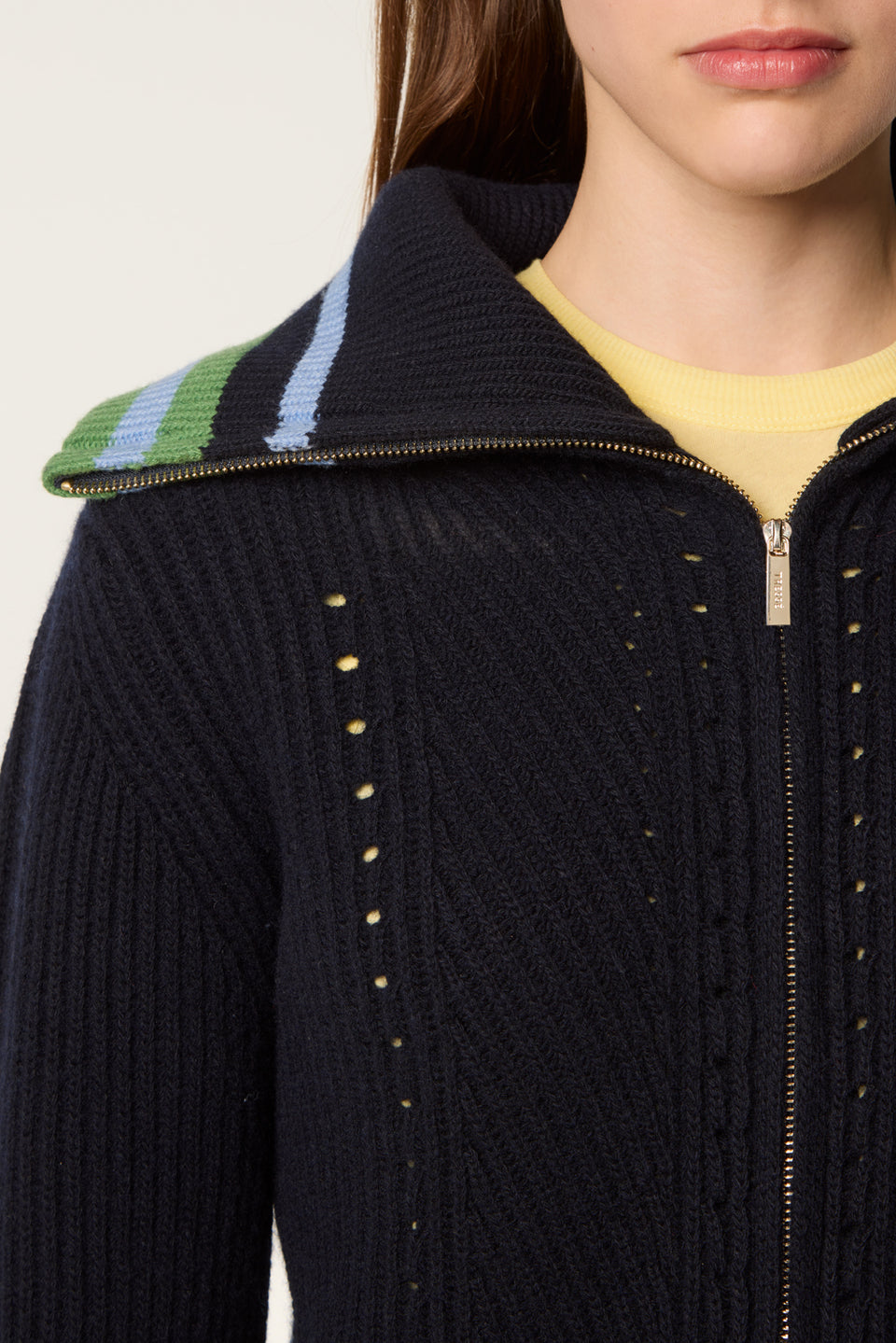 Cardigan bicolore