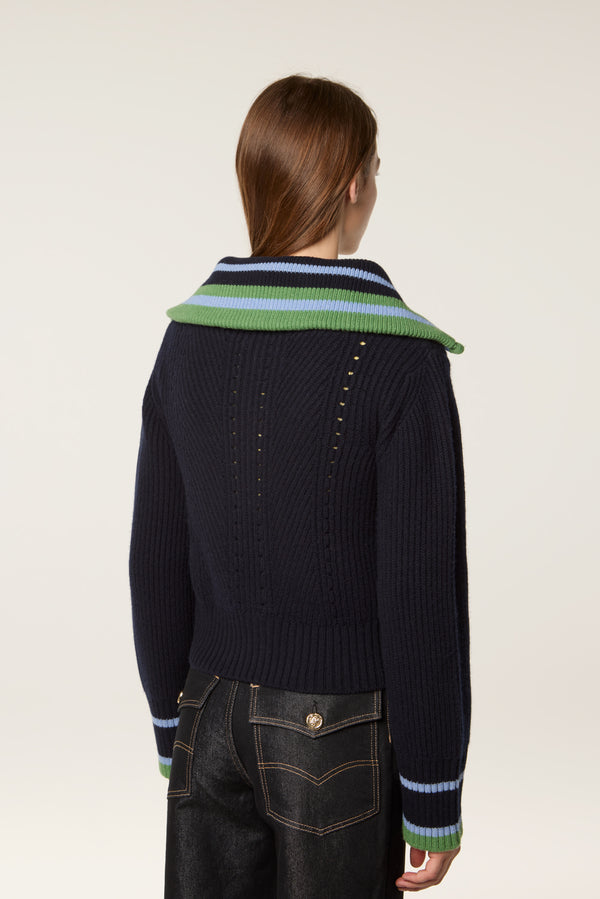 Two-tone cardigan