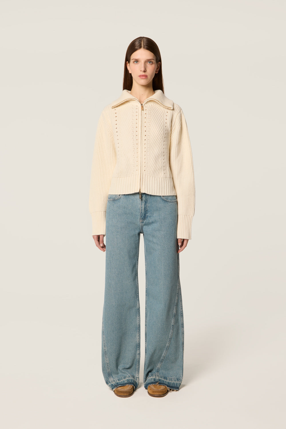 Cardigan zippé