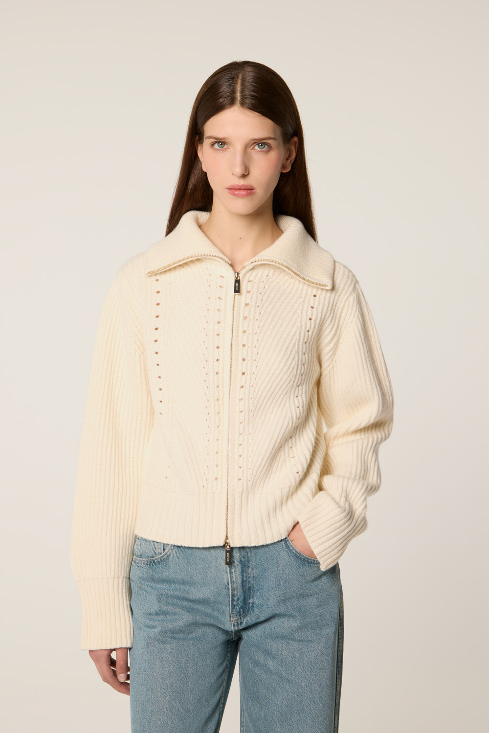 Cardigan zippé