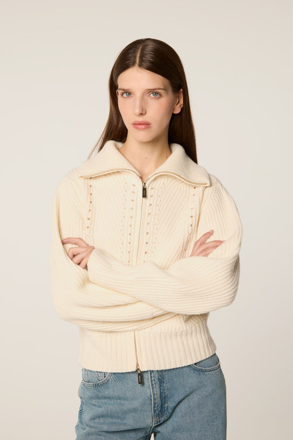 Zipped cardigan