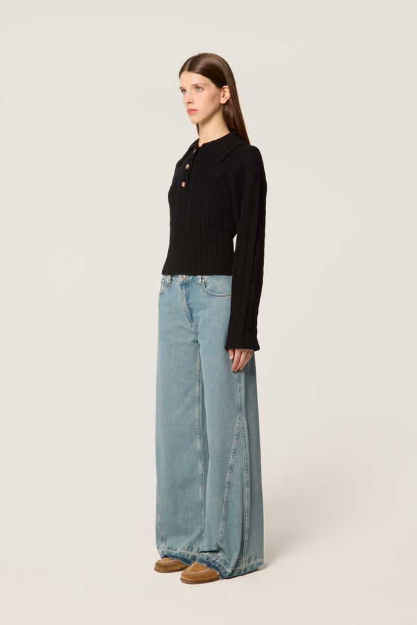Cable-knit sweater
