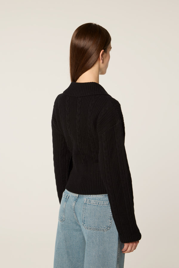 Cable-knit sweater