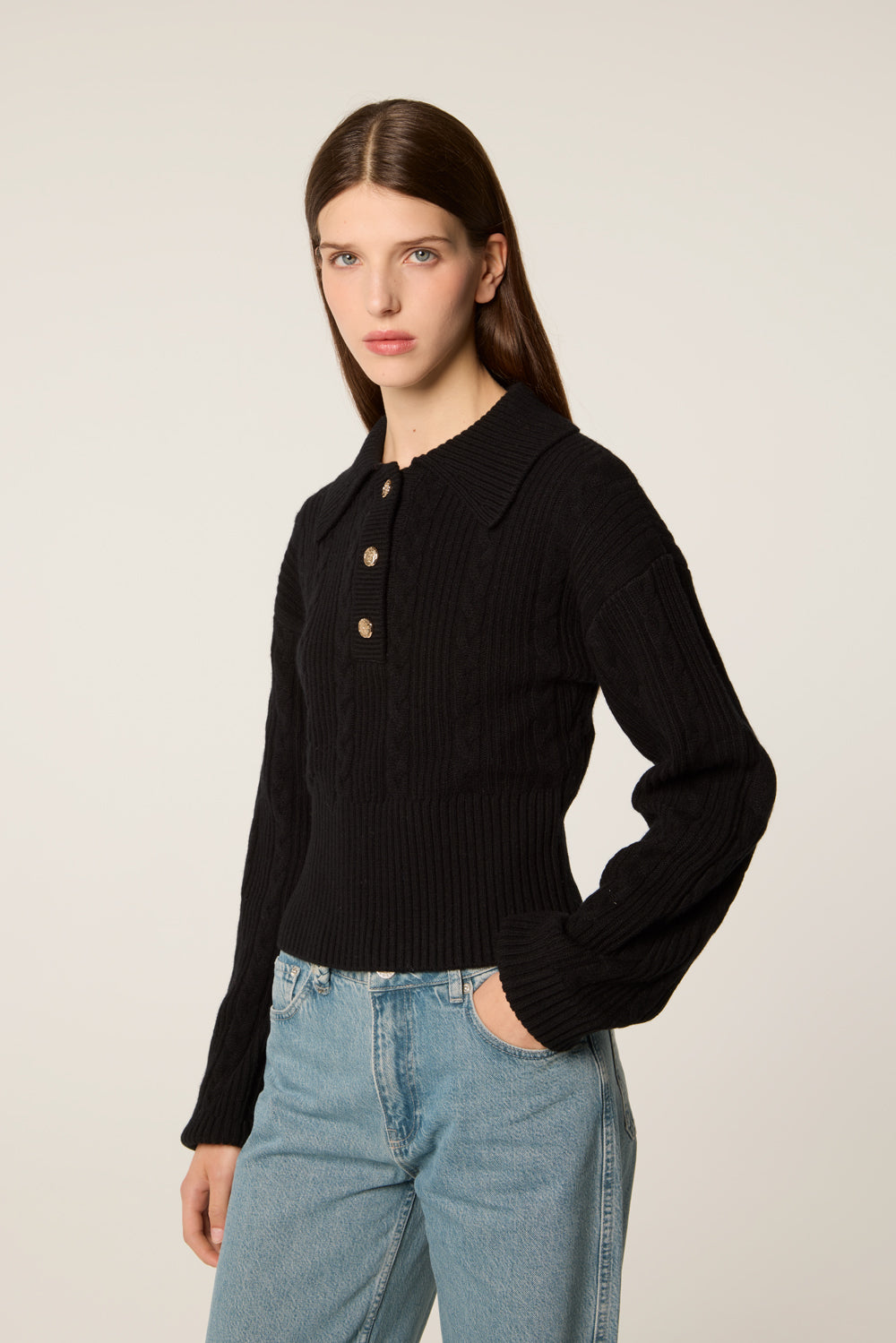 Cable-knit sweater