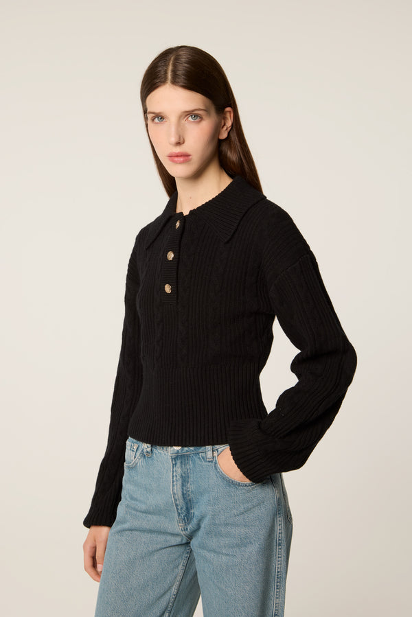 Cable-knit sweater
