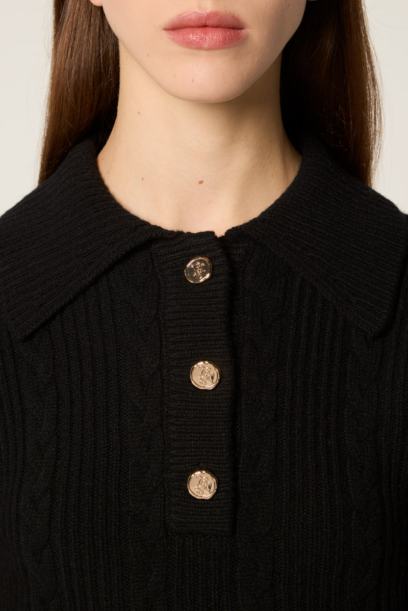 Cable-knit sweater