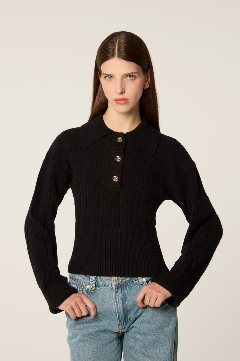 Cable-knit sweater