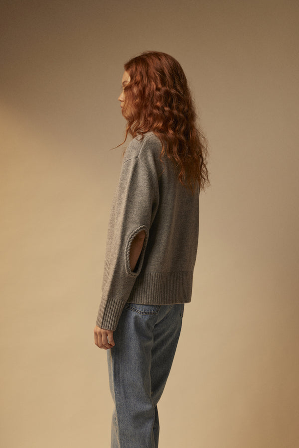 Openwork wool sweater