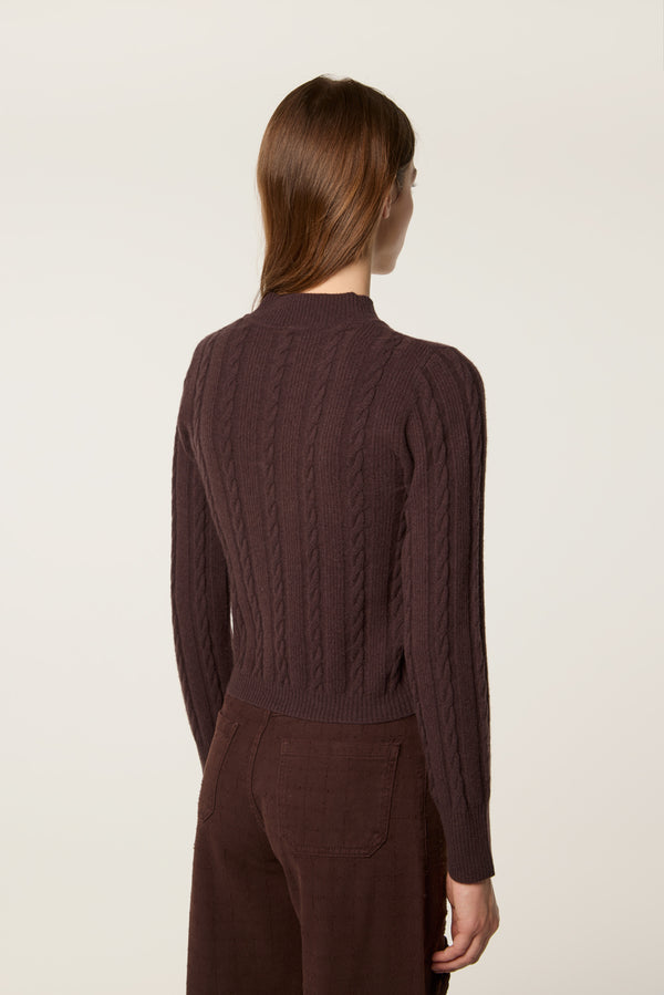 Woolen openwork sweater