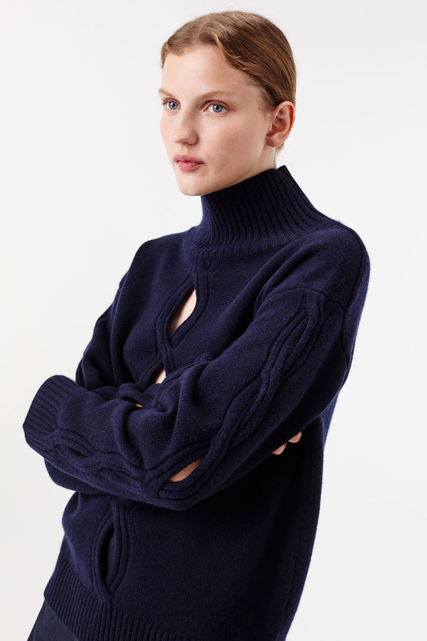 High-neck sweater