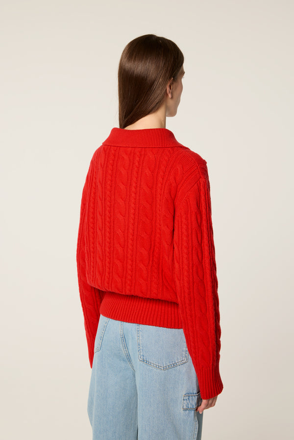 Cable knit sweater