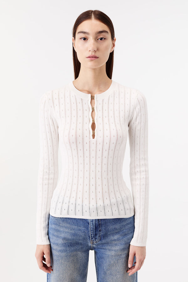 Fine-knit top
