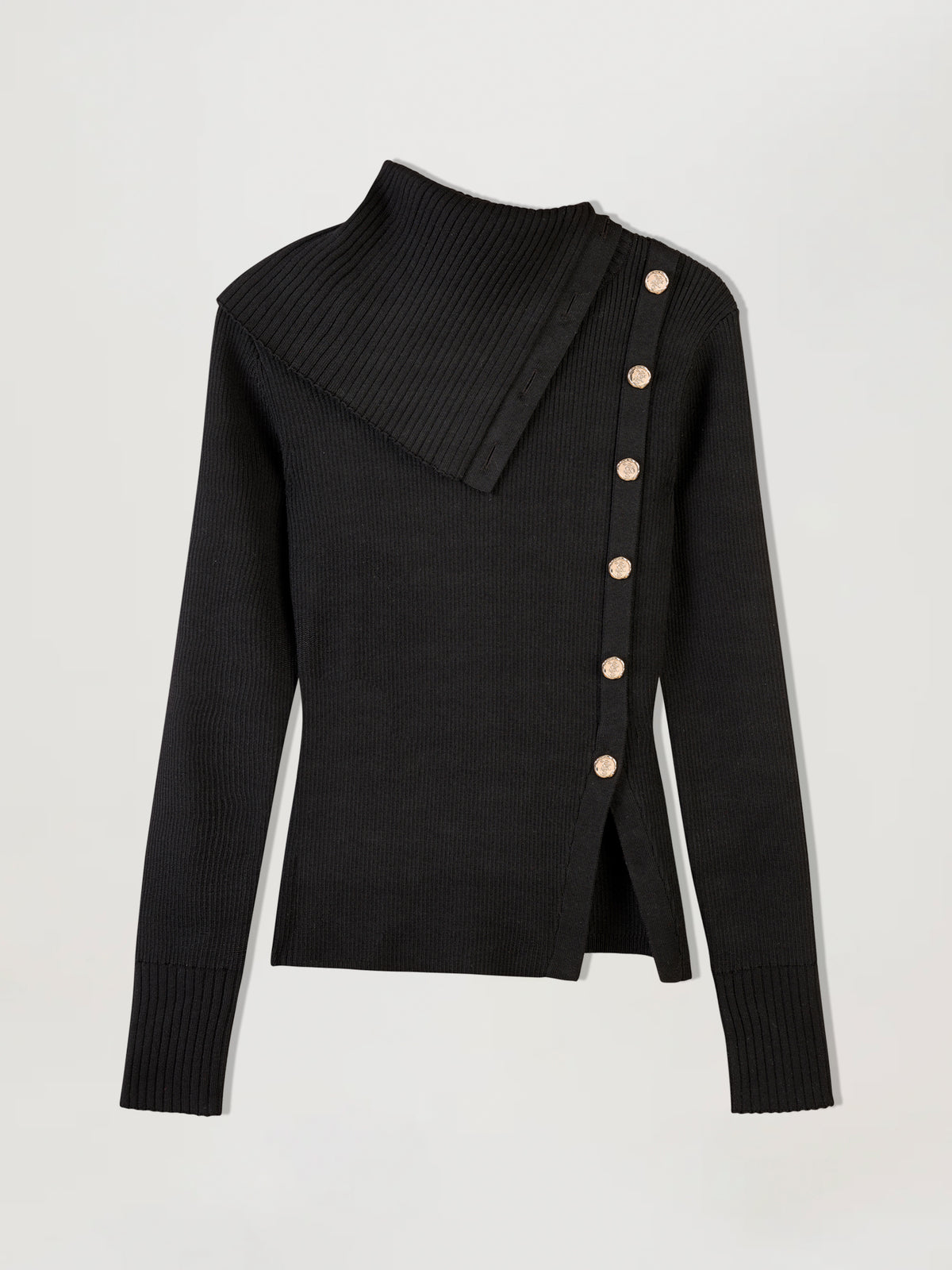 Pullover mit asymmetrischem Kragen