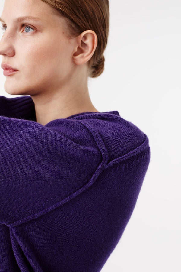 Pull épais à col châle