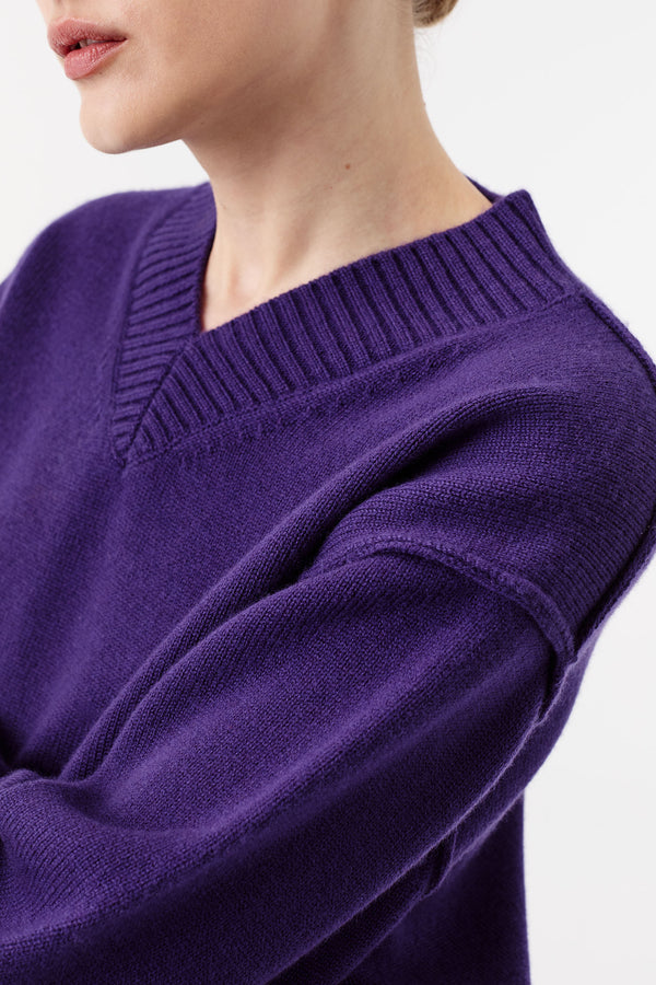 Pull épais à col châle