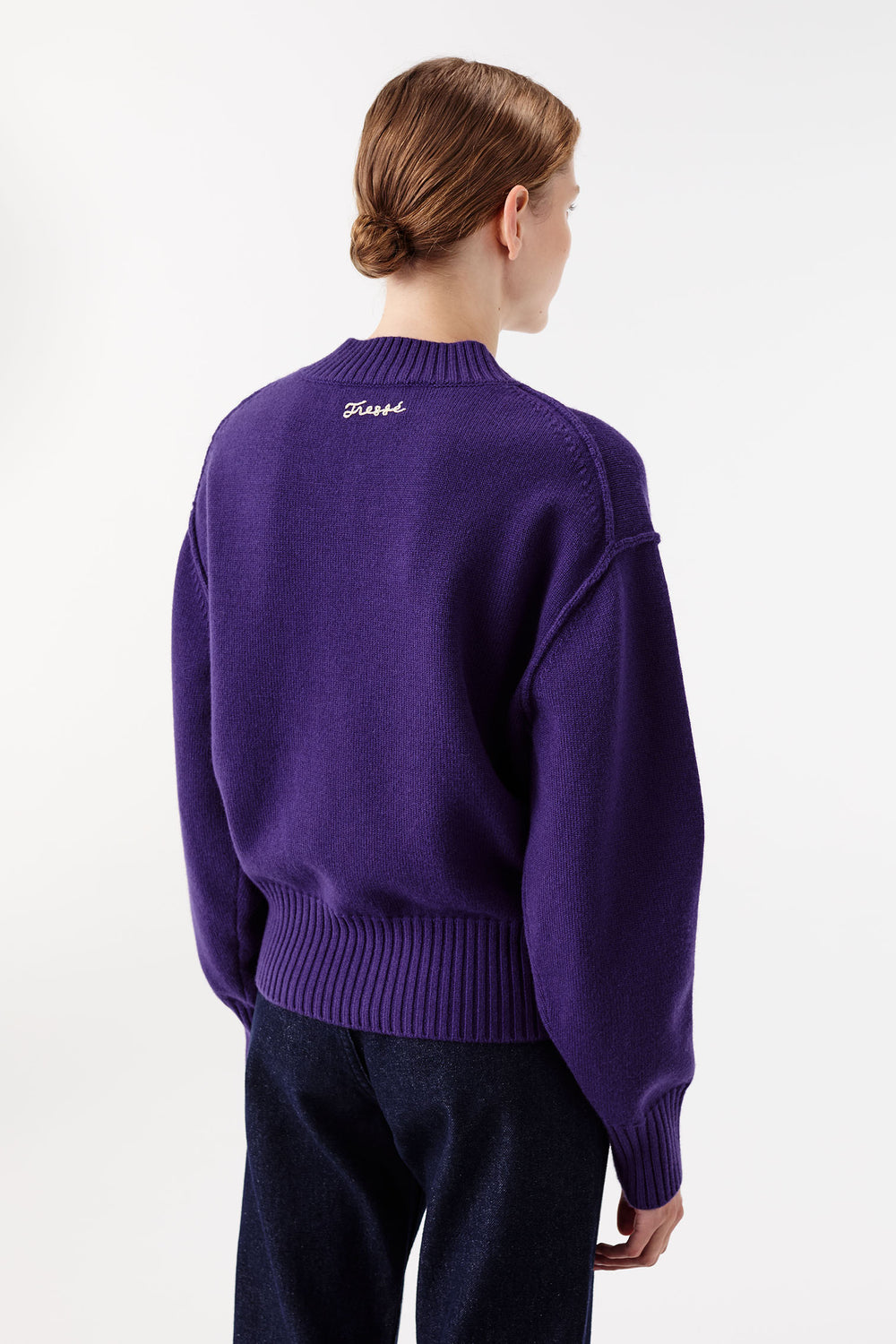Pull épais à col châle