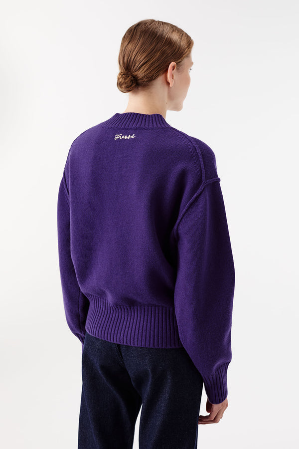 Pull épais à col châle