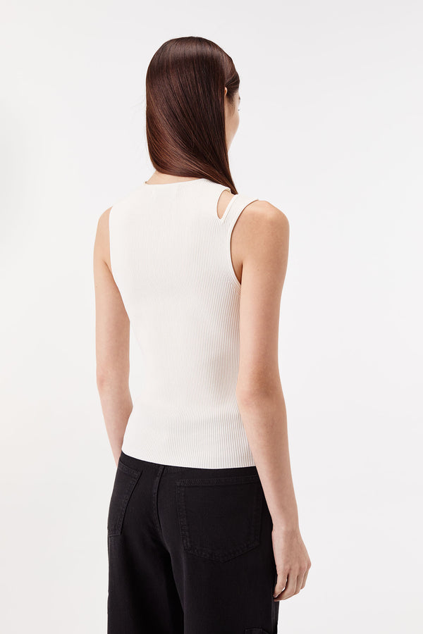 Gold-Toned Jewelry-Embellished Knit Top