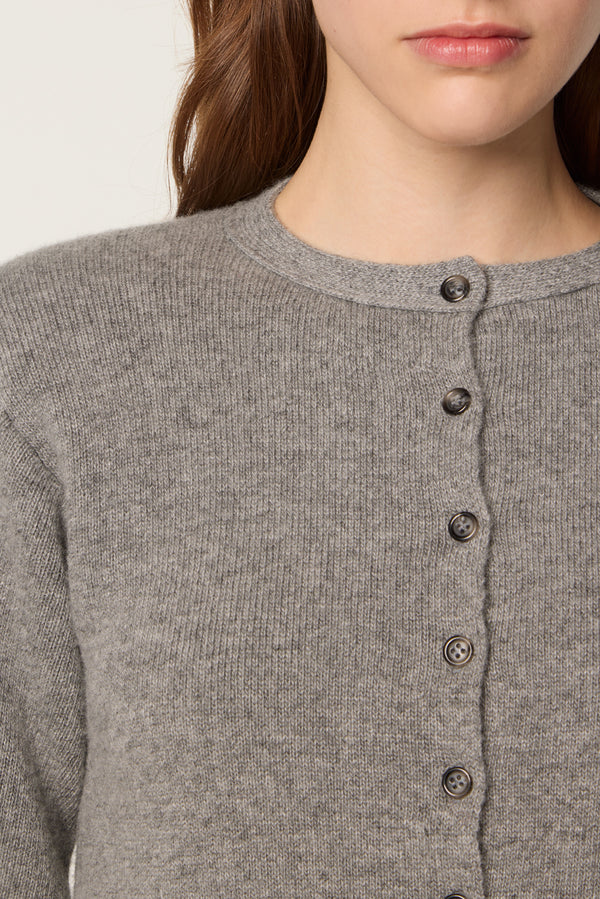 Cardigan with shoulder pads