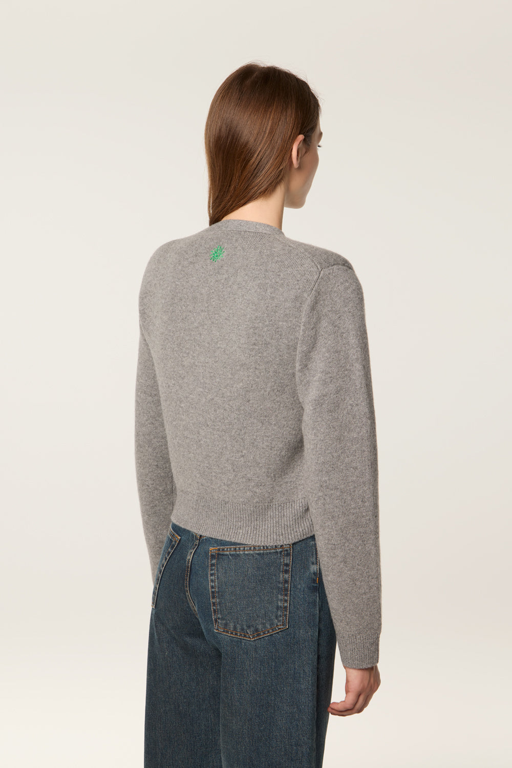 Cardigan with shoulder pads