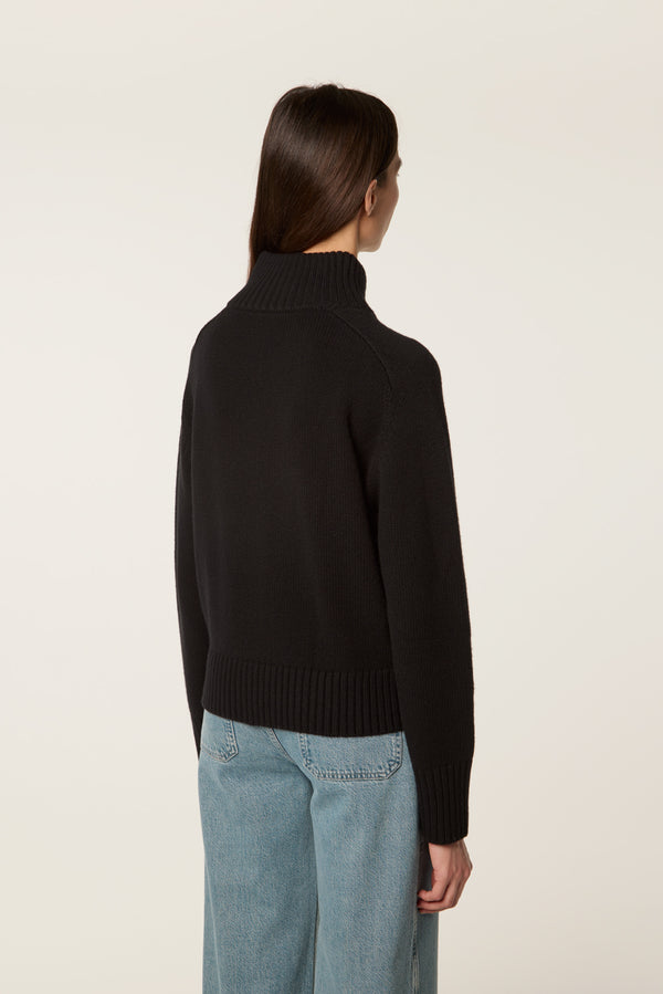 Braided opening sweater