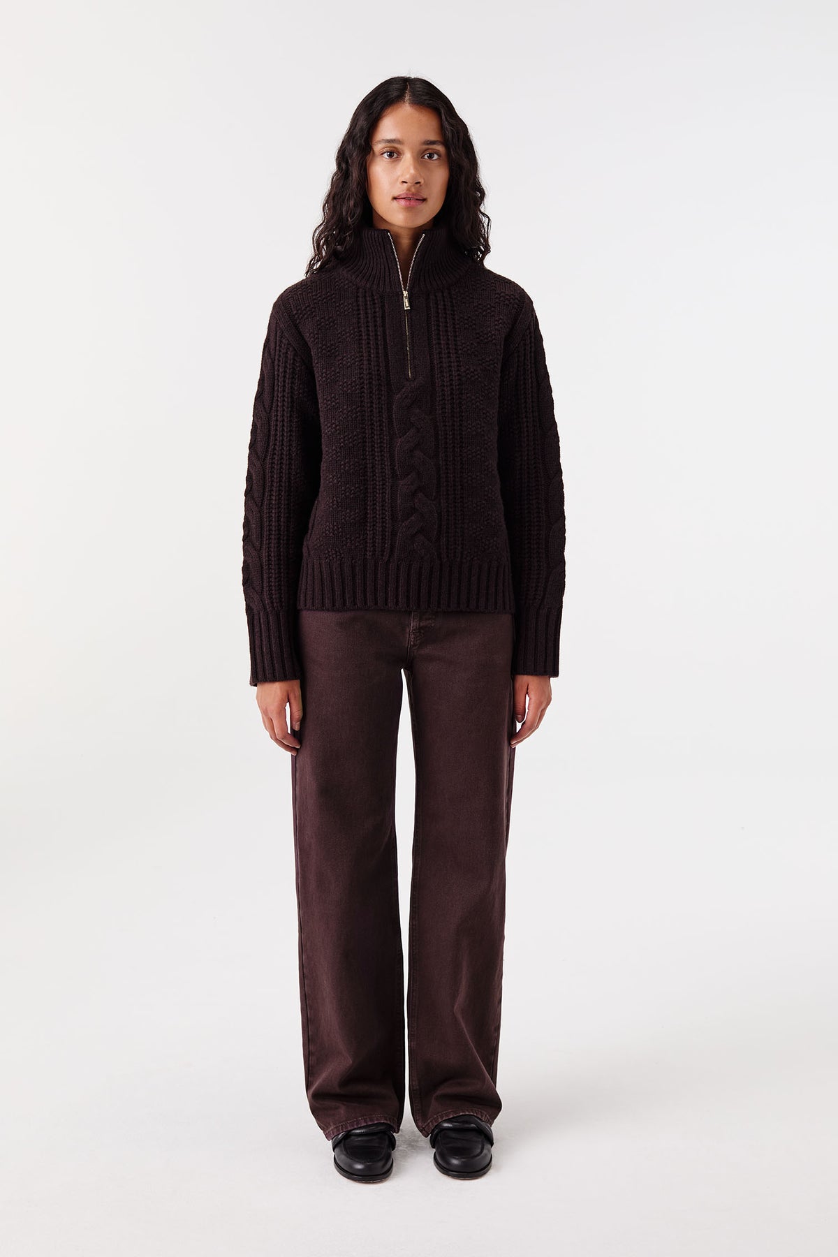 Trucker-collar sweater