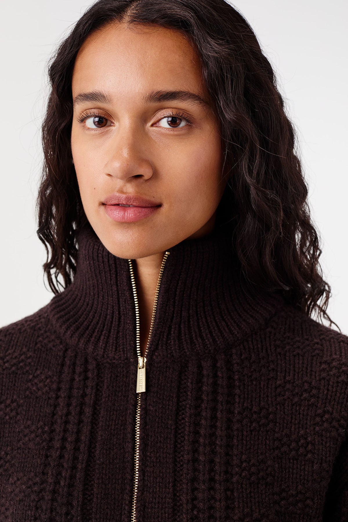 Trucker-collar sweater