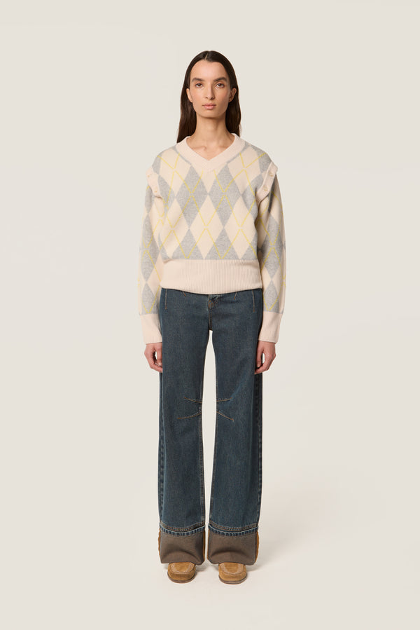 Wool jacquard sweater