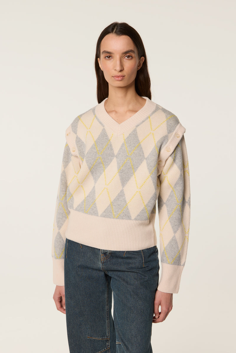 Wool jacquard sweater