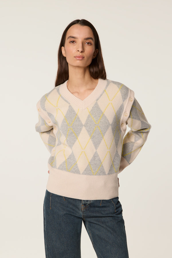 Wool jacquard sweater