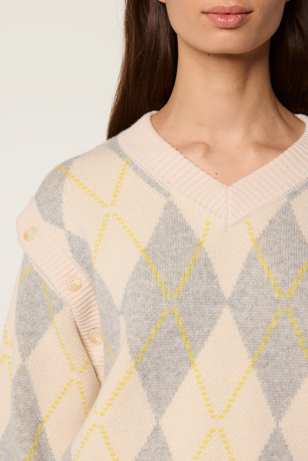 Pull jacquard en laine