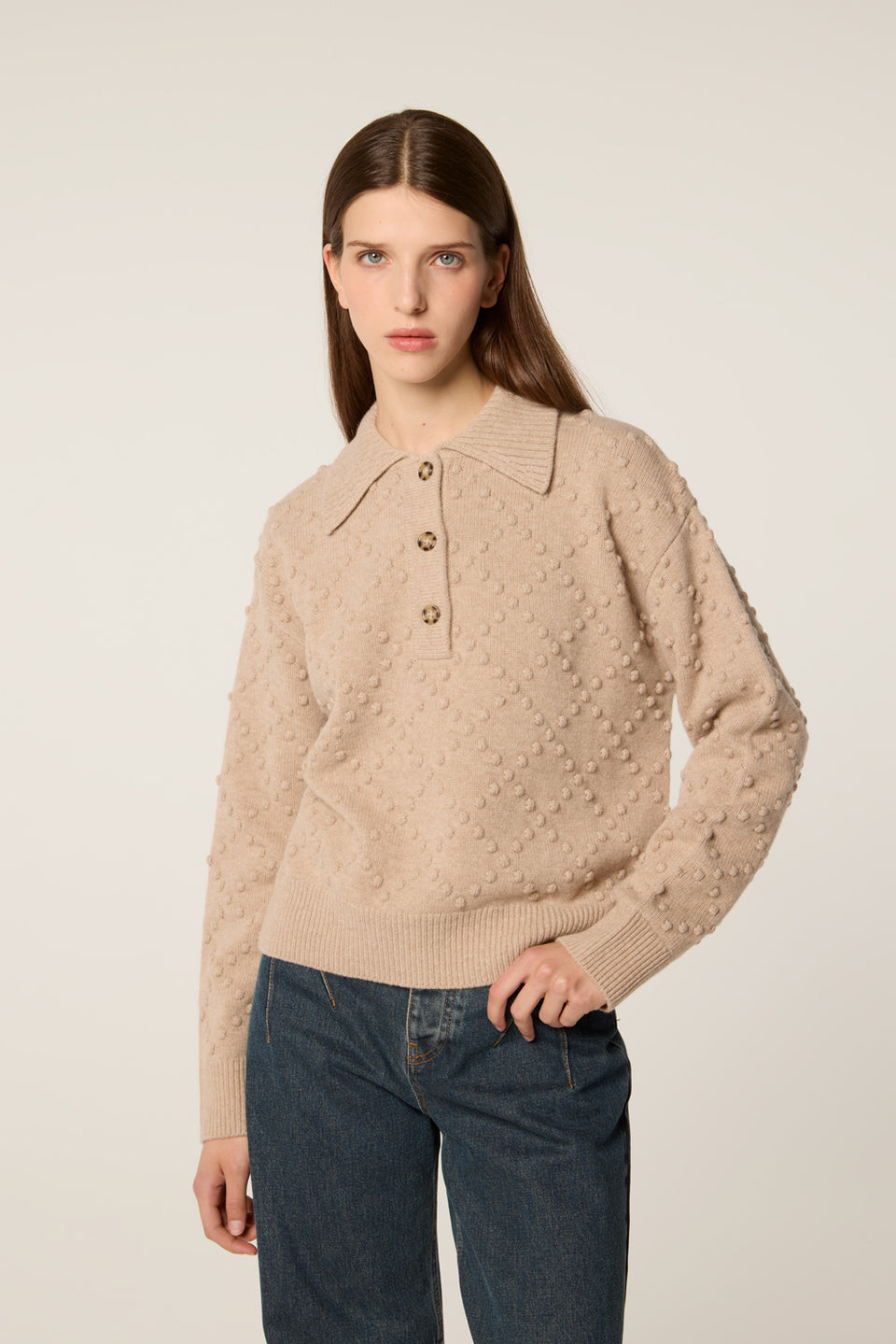 Pull en laine texturé
