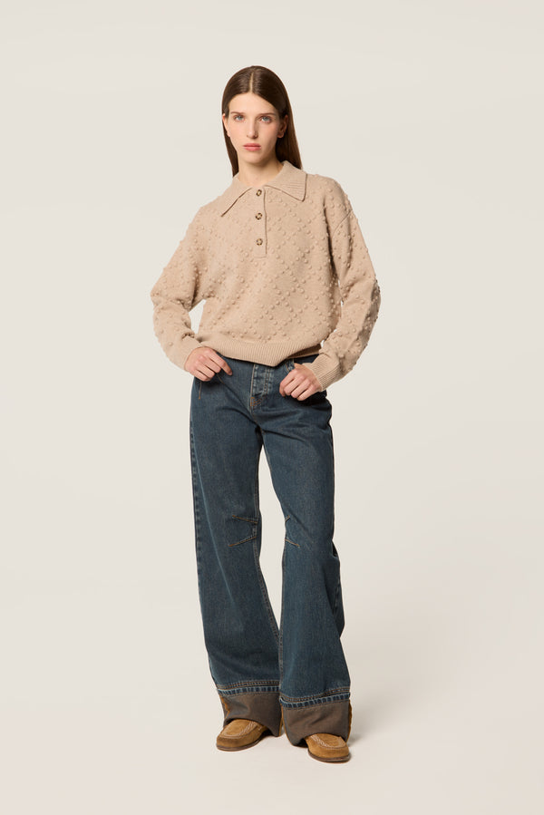 Textured wool sweater