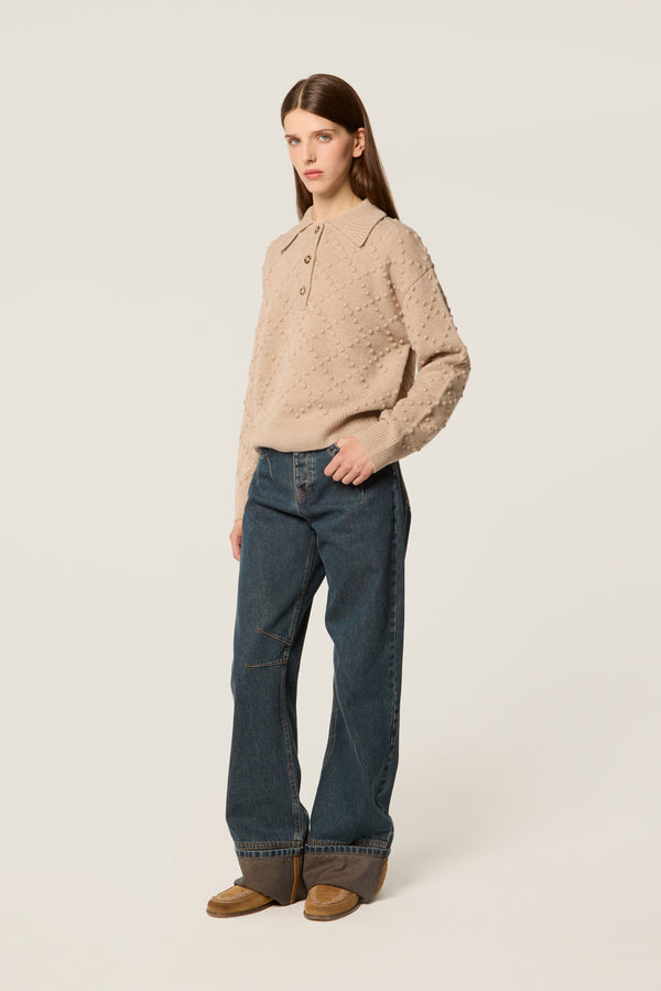 Textured wool sweater