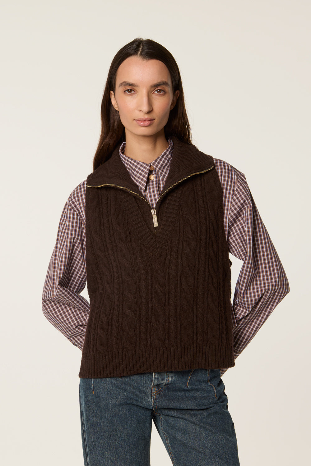 Ärmelloser Pullover