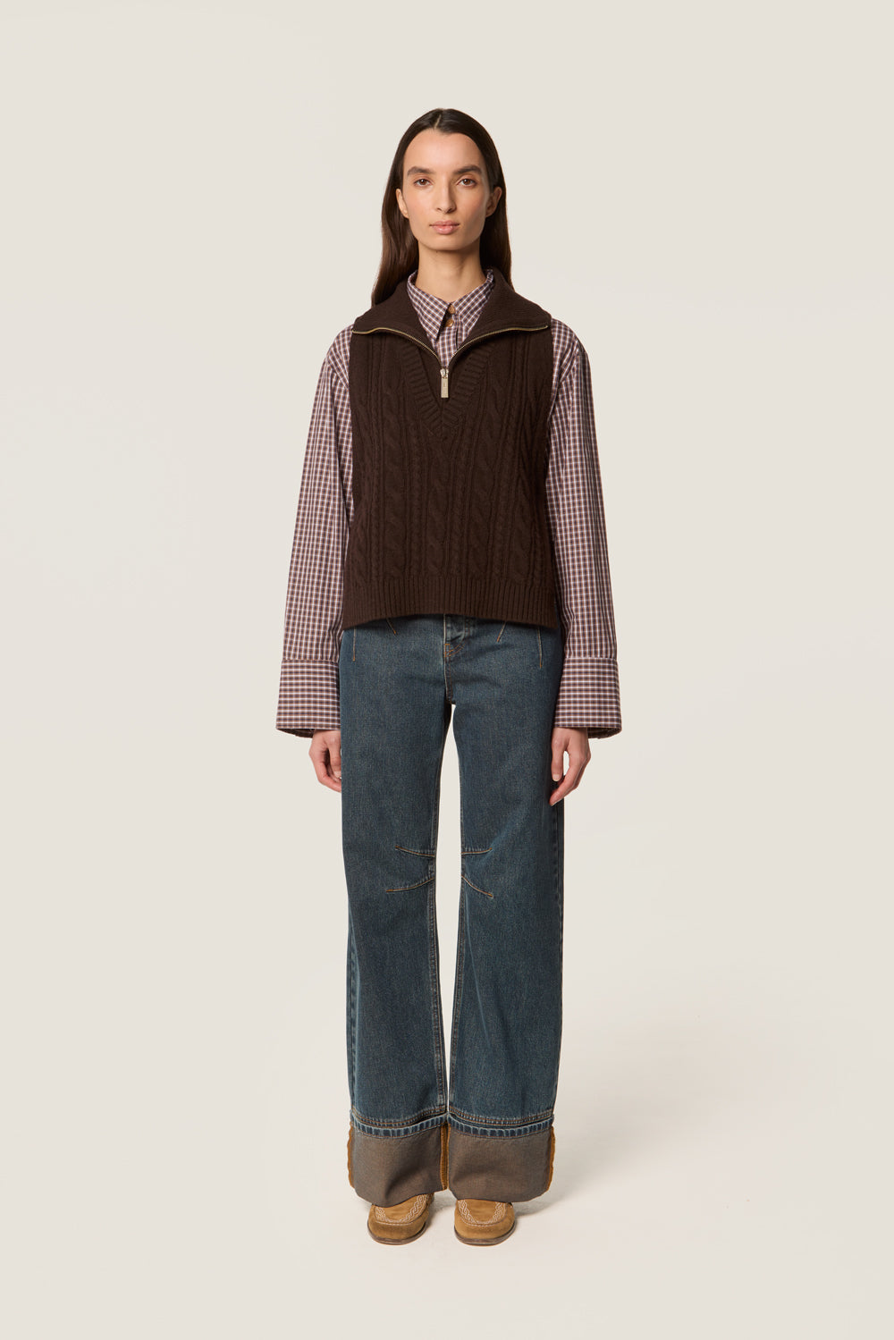 Ärmelloser Pullover