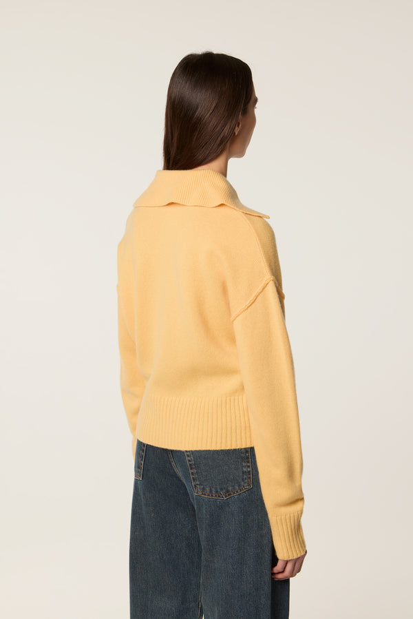 Flat neck sweater