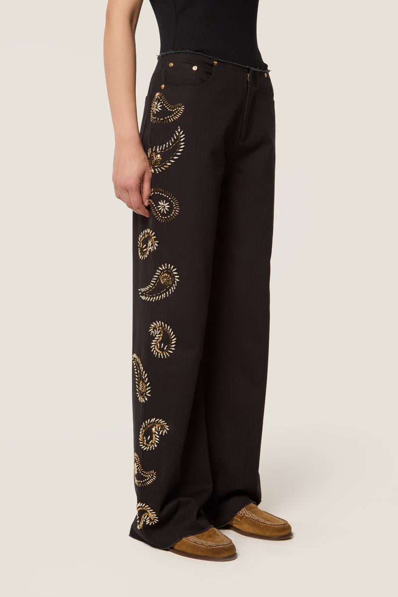 Embroidered pants