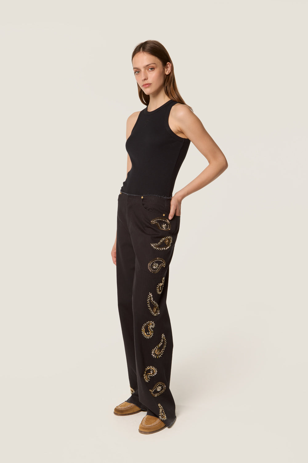Embroidered pants