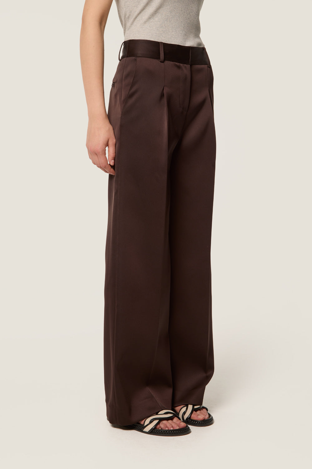 Pantalon en satin