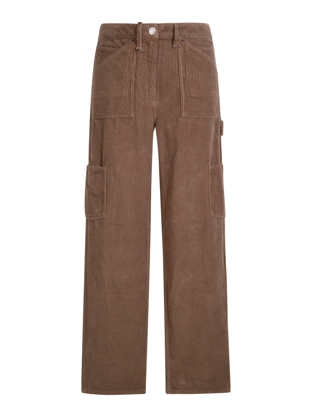 Pantalon cargo velours côtelé et strass